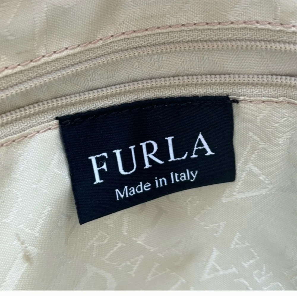 Furla Cream Leather Soft Pink Tote Bag - Picture 10 of 10